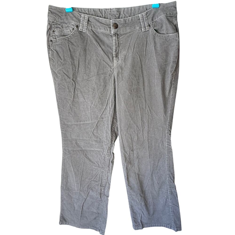 Lane Bryant Gray Corduroy Bootcut Pants Women’s Size 20 Average